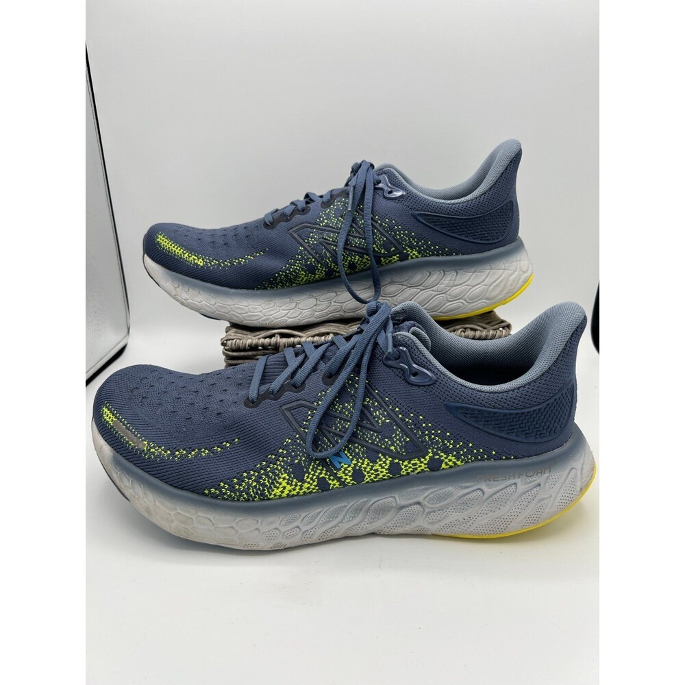New Balance Fresh Foam X 1080v12 Indigo Neon Men's Size 11 2E Wide EUC